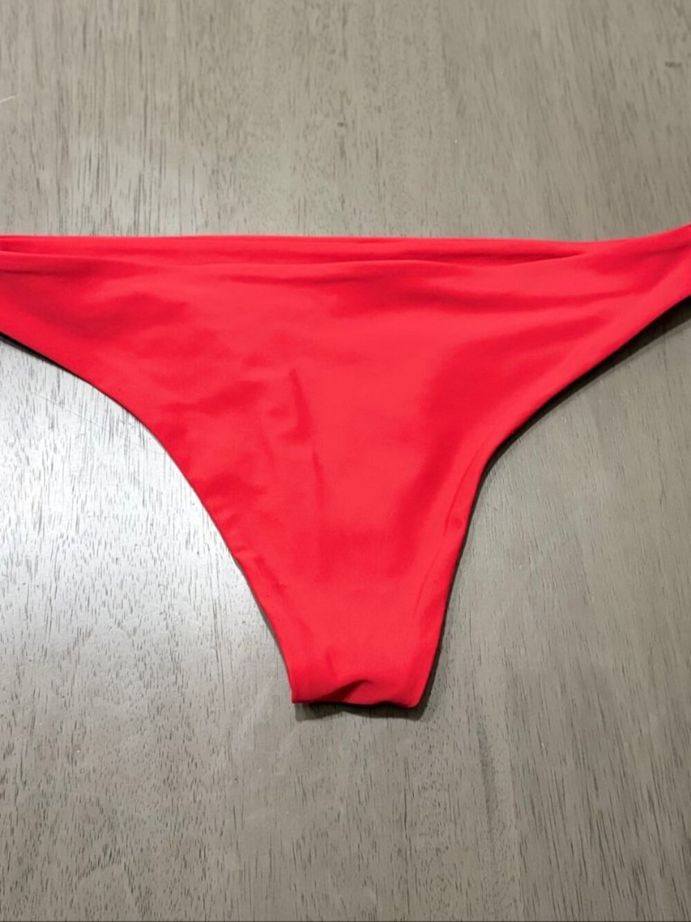 Women's Red High Cut Cheeky Bikini Bottom Swimsuit Size Small